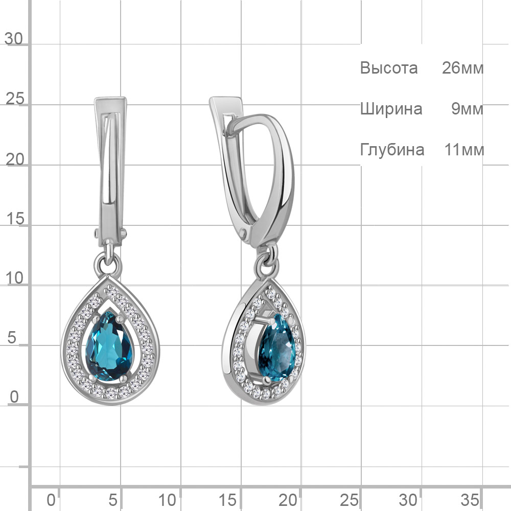 Серьги из серебра 4410208А