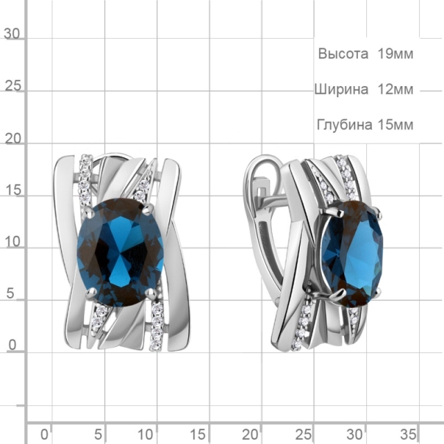 Серьги из серебра 4478893А