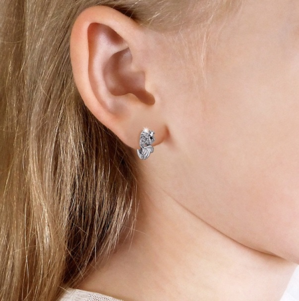 Серьги из серебра 400249АЧ